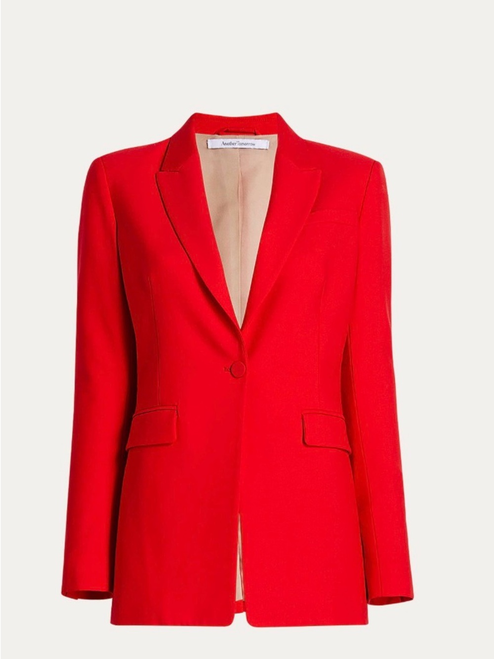 Another Tomorrow single button wool jacket